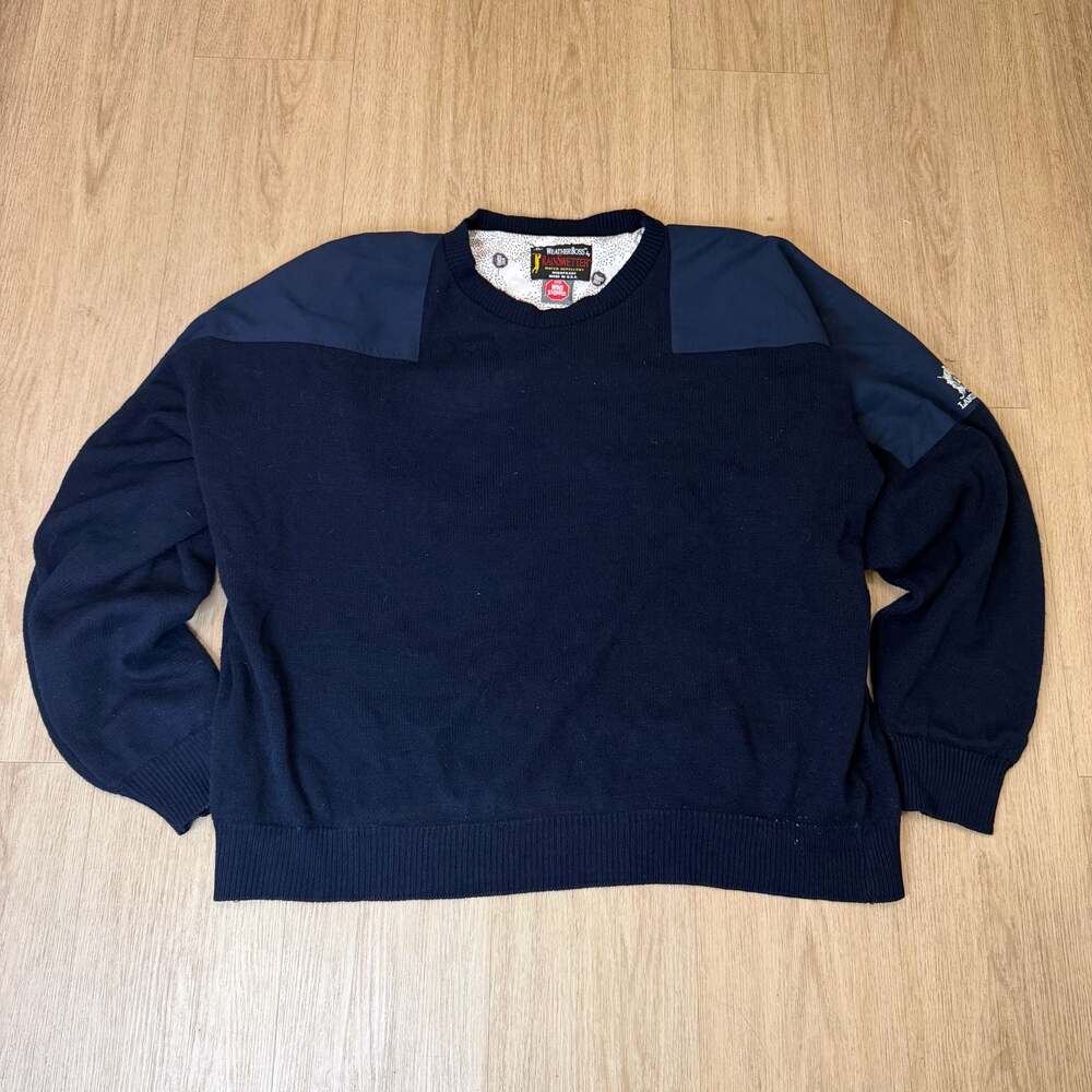 RainSwetter WeatherBoss Gore Windstopper Golf Sweater Navy Blue XL